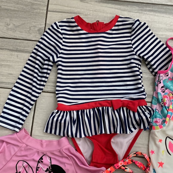 7 Piece Girls 4T Swim Bundle - Picture 2 of 5
